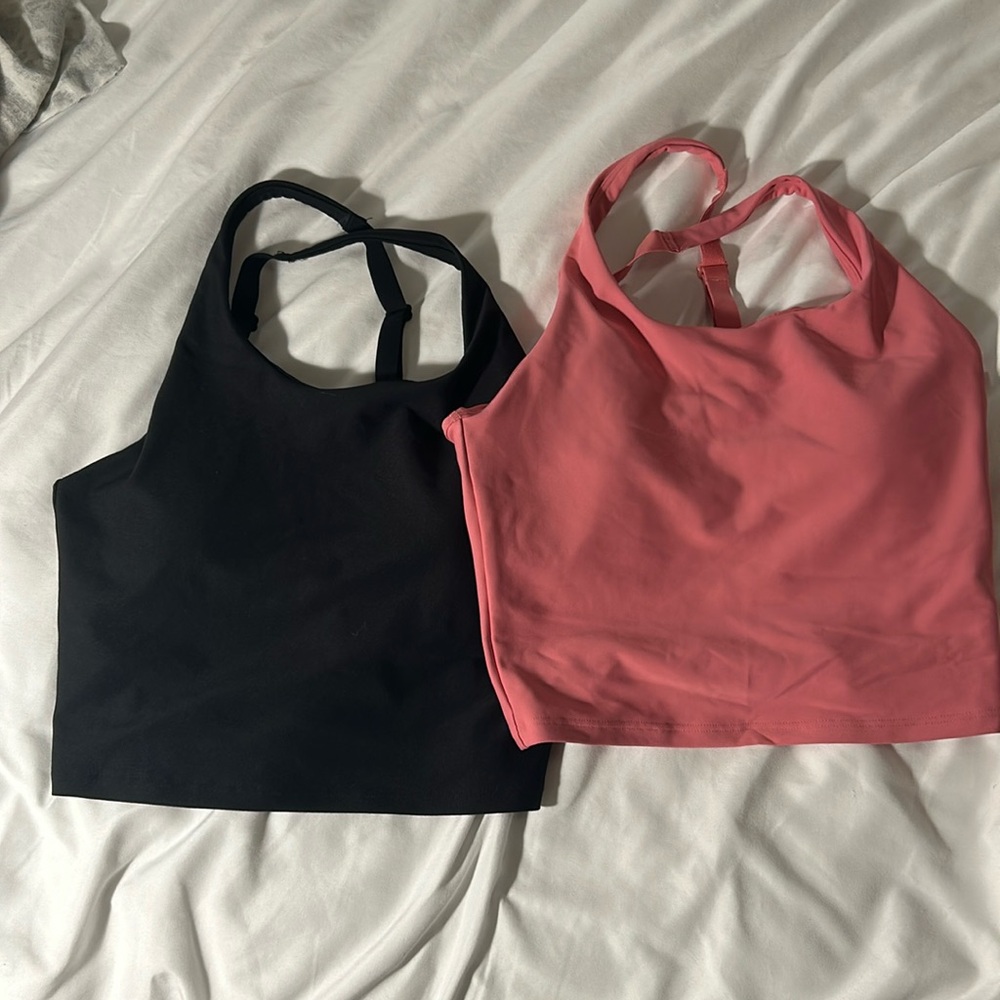 Set of 2 old navy active crop top workout shirts
